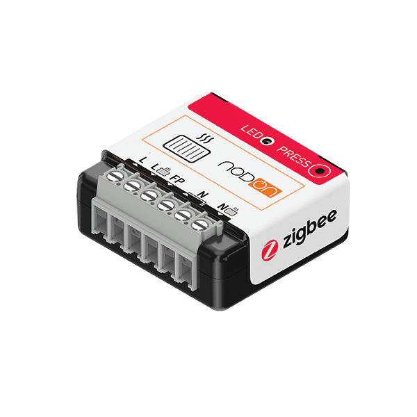 NodOn SIN-4-FP-21 Module chauffage Fil Pilote Zigbee 230V AC consommation <1W puissance max 3680W IP20 pour radiateurs électriques