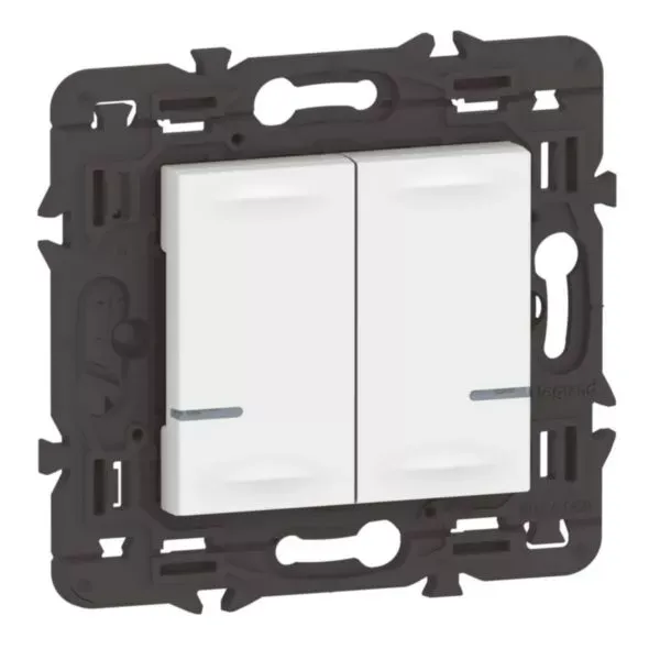 Interrupteur double connecté Legrand Mosaic with Netatmo avec neutre