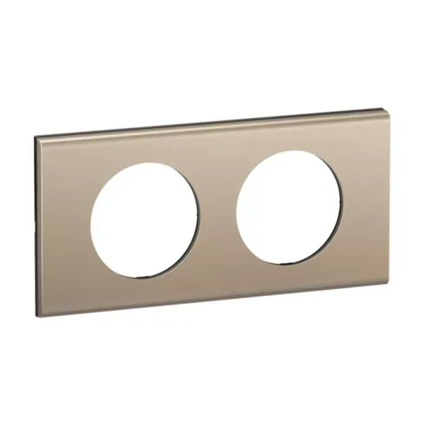 Plaque Céliane 2 postes Nickel Satiné – Legrand CP2102
