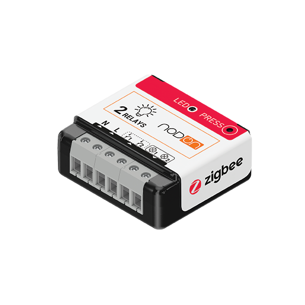 NodOn SIN-4-2-20 Module Eclairage Zigbee ON/OFF 230V AC 50Hz 2 x 3A IP20 compatible Philips Hue et Ikea Trädfri pour contrôle à distance.