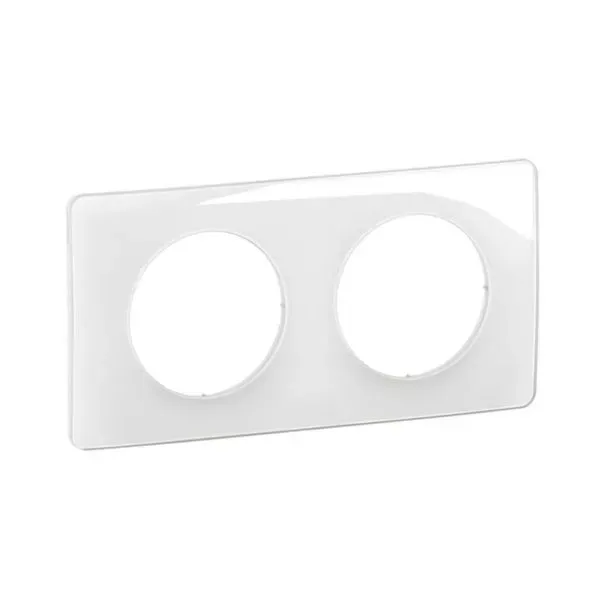 Plaque de finition Céliane 2 postes – Blanc Émaillé Legrand