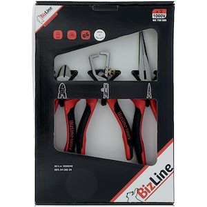 Kit 3 pinces isolées 1000V Bizline – Pince universelle, coupante et à becs