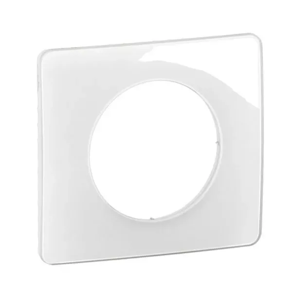 Plaque de finition Céliane 1 poste – Blanc Émaillé brillant