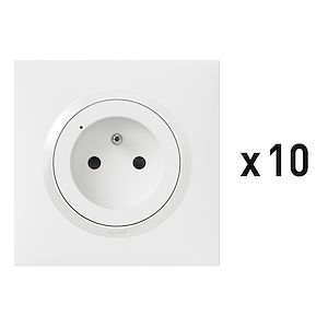 Lot de 10 prises connectées Legrand dooxie with Netatmo – Blanc