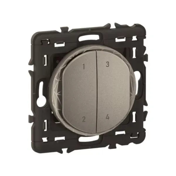 Commande 4 scénarios Legrand Self-e Céliane with Netatmo – Titanium