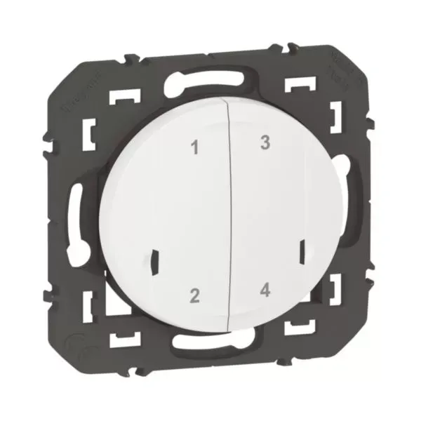 Commande sans fil 4 scénarios Legrand dooxie with Netatmo – Blanc