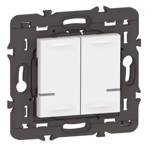 Commande double sans fil Legrand Mosaic with Netatmo – Blanc